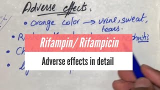 Rifampin  Rifampicin  Adverse Effects in detail UrduHindi [upl. by Isa]