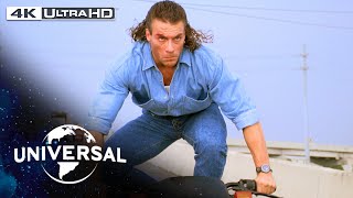 Hard Target  JeanClaude Van Dammes Street Chase Shootout in 4K HDR [upl. by Aekim]