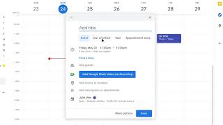 How to Create an Out of Office in Google Calendar [upl. by Siubhan962]