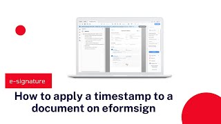 How to apply a timestamp to a document on eformsign  electronic signature [upl. by Carver806]