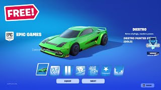 How to EASILY get a FREE Diestro Car Decals in Fortnite Diestro Gold Trim Rocket League Sideswipe [upl. by Anilat442]