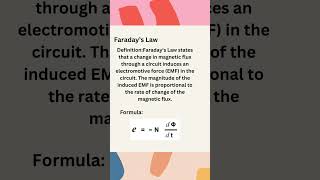 Faradays LawPhysics shorts physics faradayslaw [upl. by Annehs]