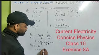 Numericals on Current Electricity class 10  Concise Physics  Physics  Selina  ICSE  Exe 8A [upl. by Olpe]