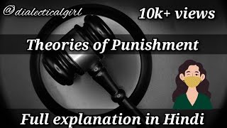 THEORIES OF PUNISHMENT  EXPLANATION IN HINDI  CRIMINOLOGY  DIALECTICAL GIRL [upl. by Zined]