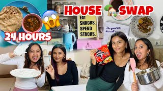 We swapped our HOUSE for 24 HOURS😱 with mridulsharmaa [upl. by Nohs]