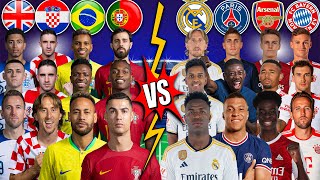 England Croatia Brazil Portugal 🆚 Real Madrid PSG Arsenal Bayern Munich 💪🔥Ronaldo Neymar [upl. by Lirrehs373]