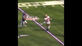 Justin Jefferson with a 97yard touchdown catch from Sam Darnold vs San Francisco 49ers [upl. by Arjun256]