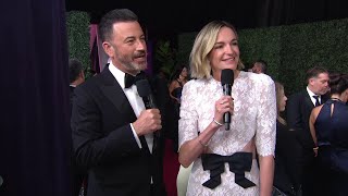 Jimmy Kimmel and Molly McNearney Emmy Awards 2024 Red Carpet Interview  Emmy Awards [upl. by Judson]