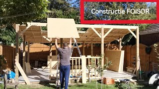 Constructie FOISOR din LEMN in Anglia ep8  ACOPERIS OSB3 foryou woodworking video construction [upl. by Hsot]