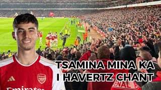 Kai Havertz Chant Arsenal vs Newcastel TSAMINA MINA WAKA WAKA [upl. by Rehpotsrhc859]