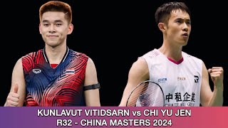 Kunlavut Vitidsarn vs Chi Yu Jen  Badminton China Masters 2024 [upl. by Polak]