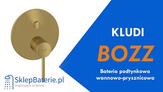 Podtynkowa bateria wannowoprysznicowa do 88011 Złoty szczotkowany KLUDI BOZZ 38659N076 [upl. by Eveleen]