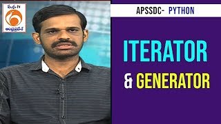 Iterator and Generator  Python Training Program  APSSDC  Mana TV [upl. by Westland]