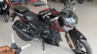 New TVS Apache RTR 200 4V Black Bs7 2024 Model Detailed Review with On Road Price Mileage New [upl. by Marketa]