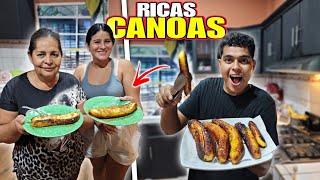 HACIENDO RICAS CANOAS DE PLATANO PARA LA FAMILIA [upl. by Gerti595]