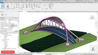 Complex Pedestrian bridge modeling in Revit part 1 [upl. by Bradlee]