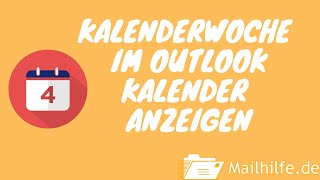 📅 Kalenderwochen in Outlook anzeigen [upl. by Notlew]