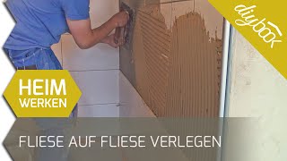 Fliese auf Fliese verlegen  Verfliesen einer Dusche [upl. by Helman693]