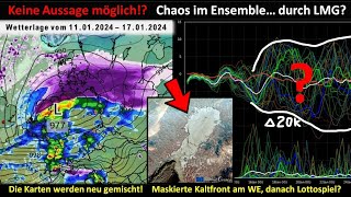 UPDATE Keine Aussage möglich Chaos im Ensemble durch LuftmassengrenzeTrend Update LMG [upl. by Brynne144]