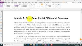 4Nonlinear Partial differential Eqs Method of Characteristics [upl. by Eynttirb]