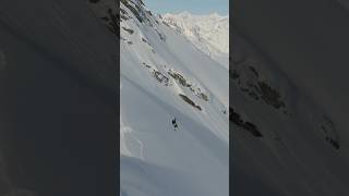 Tumbling down Alaska ⛷️ skiingday skiing skiingisawesome skiingstunts [upl. by Maxie473]