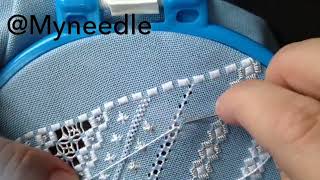 Hardanger embroiderypulled thread embroidery [upl. by Siva]