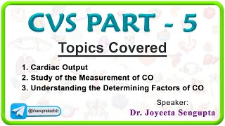 Cardiovascular Physiology  measurement of Cardiac output and Factors determining cardiac output [upl. by Simmonds]