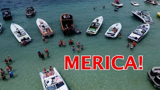 4th of July Weekend Higgins Lake Michigan  Higgins Lake South State Park  Drone Footage [upl. by Tootsie]