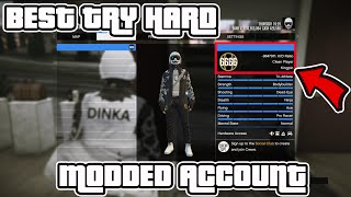 NEW BEST TRYHARD MODDED ACCOUNT WITH FIRE MODDED OUTFITS  GTA 5 ONLINE [upl. by Scevor]