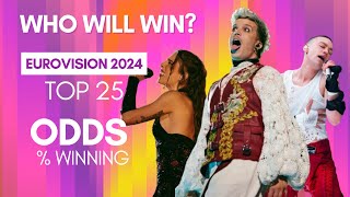 Who will win Eurovision 2024  ODDS TOP 25 Grand Final [upl. by Monroe]