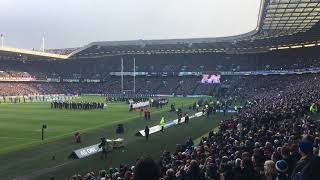 Flower of Scotland and La Marseillaise Scotland v France at murrayfield 2020 [upl. by Corrie926]