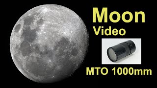 Moon through 1000mm Russian mirror lens  MTO 1000 [upl. by Sharyl]