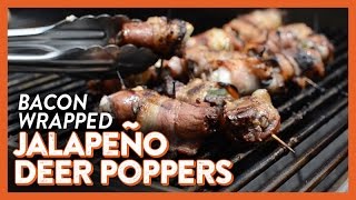 Bacon Wrapped Jalapeno Deer Poppers  Legendary Recipe [upl. by Chadburn158]