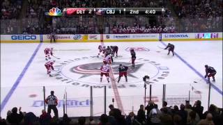 Cam Atkinson goal 21 Jan 2013 Detroit Redwings vs Columbus Blue Jackets NHL Hockey [upl. by Roe]