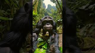 Ape In Forest ape gorilla chimpanzee ytshortsindia shorts aiinsights ai humanlike [upl. by Ahen]