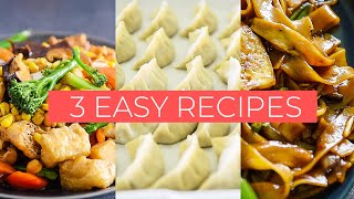 3 Easy plantbased Recipes perfect for LUNAR CHINESE NEW YEAR [upl. by Leirad]