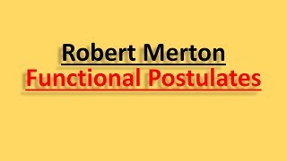 Sociology for UPSC  ROBERT MERTON  Functional Postulates  Lecture 79 [upl. by Hajidak]