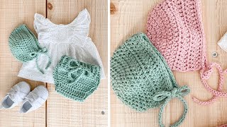 Crochet Vintage Baby Bonnet [upl. by Norrad]