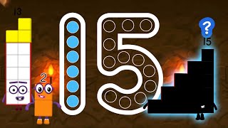 Numberblocks 15 Magic Run  Numberblocks fifteen Adventure  Number Counting Go Explore [upl. by Behl]