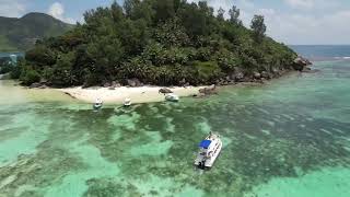 Moyenne Island Seychelles 2022 Drone Aerial Shots with DjiAir2s [upl. by Irtemed]