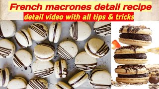 Never fail French Macarons recipe with all tips for beginners macrones recipe by bakesnspices [upl. by Tarrah]