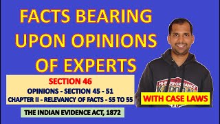 Section 46 of Evidence Act  Facts Bearing Upon Opinions of Experts  Law of Evidence  Evidence Act [upl. by Lemar271]