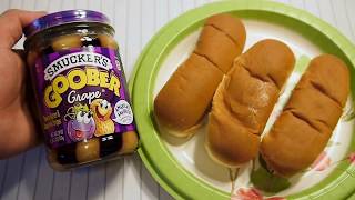 eat Peanut Butter and Grape Jelly in Hotdog Bun [upl. by Intruok]