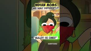 Indian moms are built differently cartoon shorts funny relatable [upl. by Arbmahs163]