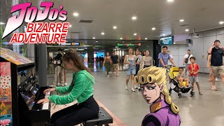 I played GIORNOS THEME on piano in public [upl. by Liatris]