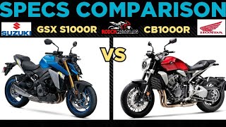 2022 GSX S1000R vs 2021 HONDA CB1000R  Sound amp Specs Comparison [upl. by Godbeare]