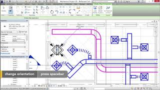 Revit Mechanical tutorials  04 04 Adding a return duct [upl. by Dinsmore]