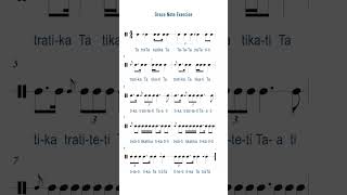 Rhythm Exercise with Grace Note  appoggiatura amp acciaccatura musiclessons shorts [upl. by Llertnek]