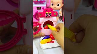 Satisfying With Unboxing amp Review Cute Pink Washing Machine Set Toys Eating Fruits ASMR Videos [upl. by Rolfe106]