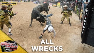 ALL WRECKS FROM PBR WORLD FINALS  2019 [upl. by Nauqe]